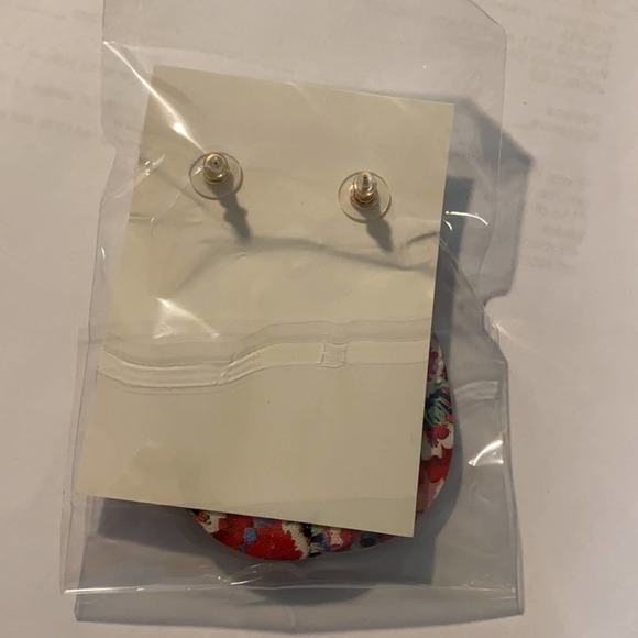 Fashion Pink Floral Rhinestone Water-drop Earrings - Picture 7 of 8